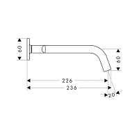 Axor Citterio M Смеситель для раковины встраиваемый внешняя часть, с донным клапаном, цвет: хром 34315000