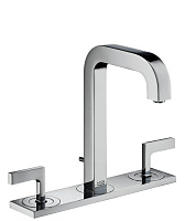 Axor Citterio Смеситель для раковины двухвент. на 3 отв. с донным клап., цвет: хром 39136000