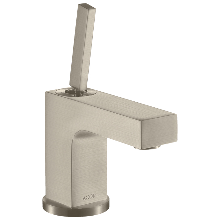 Axor Citterio Смеситель для раковины однорычажный на 1 отв. с донным клап., цвет: шлифованный никель 39015820