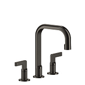 Gessi Inciso Смеситель для раковины на 3 отверстия излив 16 cм, h24 cм, цвет nero XL 58013#299