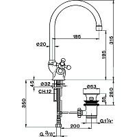 Cisal Arcana Ceramic Смеситель для кухни, цвет: Chrome AC00052021