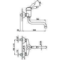 Cisal Arcana Empress Смеситель для кухни наружный, цвет: Chrome EM00040021