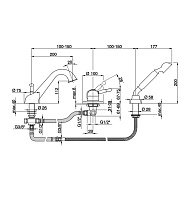 Cisal Arcana Royal Смеситель однорычажный на борт ванны, цвет: Antique Bronze AY00126027