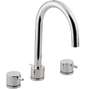 Cisal Less New Смеситель для раковины на 3 отверстия, цвет: Brushed Nickel LN0010602F