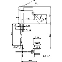 Cisal Roadster Смеситель однорычажный для биде, цвет: Chrome RR00055021
