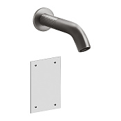 Gessi 316 Intreccio Смеситель для раковины настенный, излив 20 cм, цвет Steel Brushed 54115#239