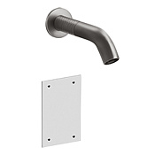 Gessi 316 Meccanica Смеситель для раковины настенный, излив 20 cм, цвет Steel Brushed 54215#239