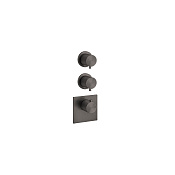 Gessi 316 Bath-Shower Термостат для ванны встраиваемый, 2 потребителя, цвет: black metal brushed PVD 54504#707