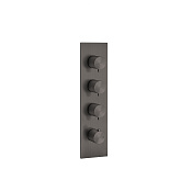 Gessi 316 Bath-Shower Термостат для ванны встраиваемый, 3 потребителя, цвет: black metal brushed PVD 54516#707