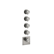 Gessi 316 Bath-Shower Термостат для ванны встраиваемый, 4 потребителя, цвет: steel brushed 54508#239