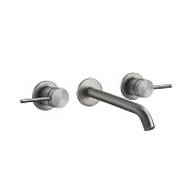 Gessi 316 Cesello Встраиваемый смеситель для раковины на 3 отверстия, цвет: steel brushed 54494#239