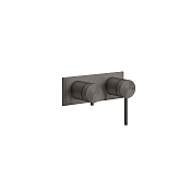 Gessi 316 Bath-Shower Смеситель для ванны встраиваемый, 2 потребителя, цвет: black metal brushed PVD 54079#707