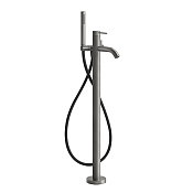 Gessi 316 Bath-Shower Смеситель для ванны напольный, с ручн. душем, внеш. ч., цвет: steel brushed 54028#239