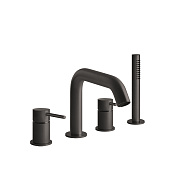 Gessi 316 Bath-Shower Смеситель на борт ванны на 4 отв., с ручн. душем, цвет: brus black metal pvd 54037#707