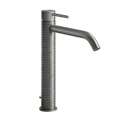 Gessi 316 Meccanica Смеситель для раковины на 1 отв., излив 15,6 cм, цвет: steel brushed 54203#239