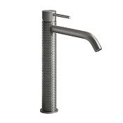 Gessi 316 Meccanica Смеситель для раковины на 1 отв., излив 15,6 cм, цвет: steel brushed 54206#239