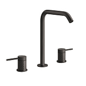 Gessi 316 Intreccio Смеситель для раковины на 3 отв., цвет: brushed black metal pvd 54111#707