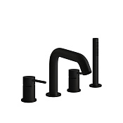 Gessi 316 Bath-Shower Смеситель на борт ванны, на 4 отв., с ручн. душем, цвет: matte black 54037#299