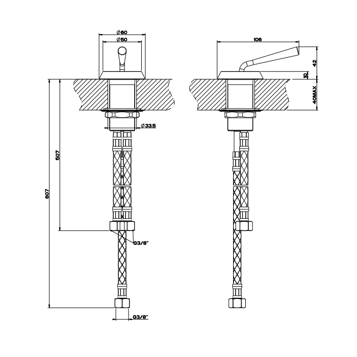 Gessi Cono Смеситель удаленного управления, цвет: хром 45010#031