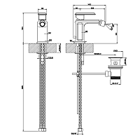 Gessi Eleganza Смеситель для биде, однорычажный, с донным клапаном, цвет: gold CCP 46007#080