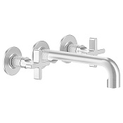 Gessi Inciso Встраиваемый смес. для рак.на 3 отв. с изливом 210-19 cм, цвет хром 58190#031