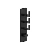 Gessi Inciso Термостат для ванны встраиваемый, 3 потребителя, цвет: black metal brushed PVD 58206#707