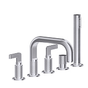 Gessi Inciso Смеситель на борт ванны на 5 отверстий, с ручн. душем, цвет: finox brushed nickel 58040#149