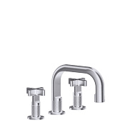 Gessi Inciso Смеситель для раковины на 3 отверстия излив 14 cм, h14,5 cм, цвет finox 58111#149