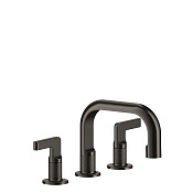 Gessi Inciso Смеситель для раковины на 3 отверстия излив 14 cм, h14,5 cм, цвет nero XL 58012#299