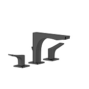 Gessi Rilievo Смеситель для раковины на 3 отв., излив 15,4 cм, цвет nero XL 59011#299