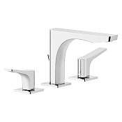 Gessi Rilievo Смеситель для раковины на 3 отв., излив 15,4 cм, цвет хром 59011#031