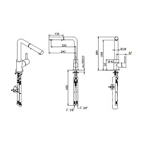 Bongio Cucina Смеситель для мойки, цвет хром 32481CRPR