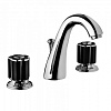 Bongio Fleur Noir Смеситель для раковины на 3отв, цвет хром/черный фарфор 12501CR00