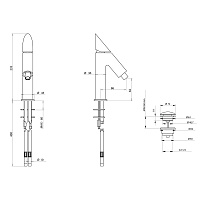 Bongio Mini One Смеситель для раковины, h23,5 см, цвет хром 41521CR00