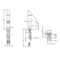 Bongio Mini One Смеситель для раковины, h23,5 см, цвет черный матовый 41521NE00