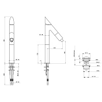 Bongio Mini One Смеситель для раковины, h38,5 см, цвет хром 41532/15CR