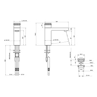 Bongio Pure Glam Смеситель для раковины, цвет золото/Swarovski прозрачные 3P521OR01