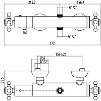 Gattoni Termostatici Смеситель термостатический для душа, цвет: бронза TSRE700V0br