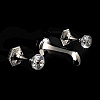 Devon&Devon Excelsior Gemstone Смеситель для раковины на 3 отв., цвет: блестящий никель EXC-GM133MNK
