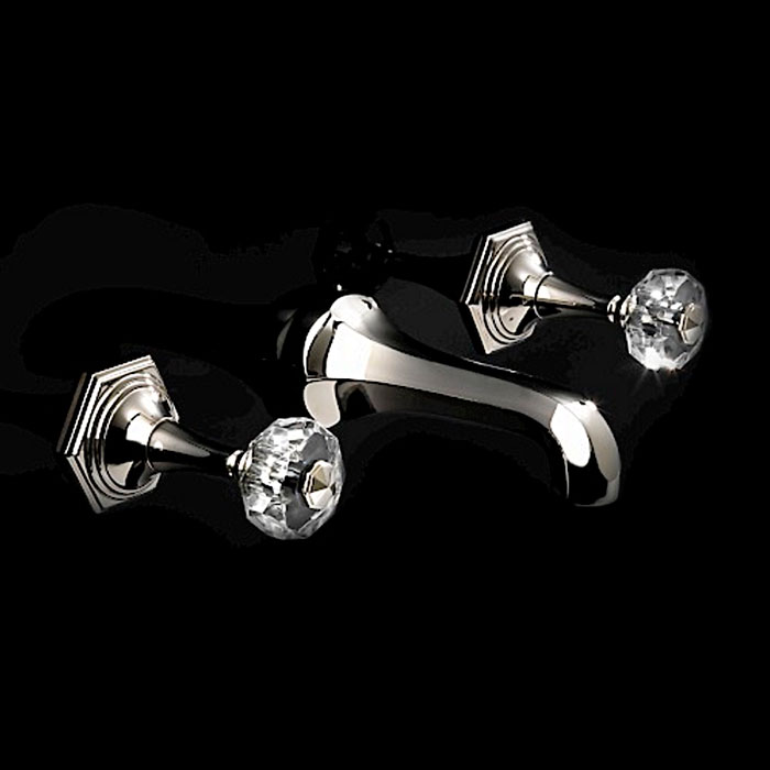 Devon&Devon Excelsior Gemstone Смеситель для раковины на 3 отв., цвет: блестящий никель EXC-GM133MNK