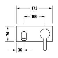 Duravit C.1 Смеситель для раковины скрытого монтажа, излив 17,4 cм, цвет хром C11070003010