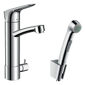 Hansgrohe Logis Смеситель для раковины однорычажный с гигиеническим душем, цвет: хром 31515000