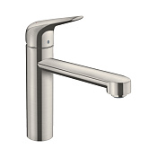 Hansgrohe Focus M42 Смеситель для кухонной мойки однорычажный 120 1jet, цвет: нержавеющая сталь 71806800