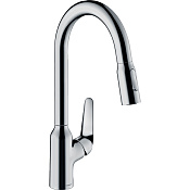 Hansgrohe Focus M42 Смеситель для кухонной мойки однорычажный 220 с выдвижным изливом, цвет: хром 71800000