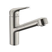 Hansgrohe Focus M42 Смеситель для кухонной мойки однорыч. 150, с выдв. изл. цвет: нержавеющая сталь 71829800