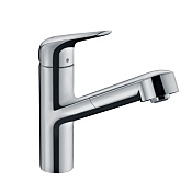 Hansgrohe Focus M42 Смеситель для кухонной мойки однорычажный 150 с выдвижным изливом, цвет: хром 71829000