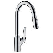 Hansgrohe Focus M42 Смеситель для кухонной мойки однорычажный 220 с выдвижным изливом, цвет: хром 71820000