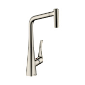 Hansgrohe Metris M71 Смеситель для кухонной мойки однорыч. 320, с выдв. изл.  цвет: нержав. сталь 73801800