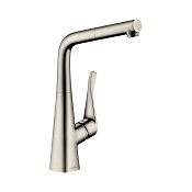 Hansgrohe Metris M71 Смеситель для кухон. мойки однорычаж., с выдвиж. изливом, цвет: нержав. сталь 73812800