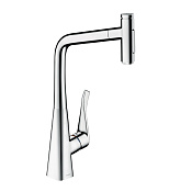 Hansgrohe Metris Select M71 Смеситель для кухонной мойки однорычажный 320, с выдв. излив. цвет: хром 73816000